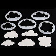 Y&amp;XL&amp;H 5Pcs Fluffy Clouds Cutter Cake Decorating Fondant Biscuits Cookie Fondant Cutter