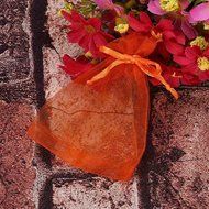 Candy Bag DZT1968 100pcs Organza Wedding Party Decoration Gift Candy Sheer Bags Pouches (Orange) N4