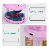 Mini Ultrasonic Fish Tank Mist Humidifier Premium Humidifying Unit with Portable USB Night Light Air Purifier... N11
