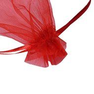 Candy Bag DZT1968 100pcs Organza Wedding Party Decoration Gift Candy Sheer Bags Pouches (Orange) N5