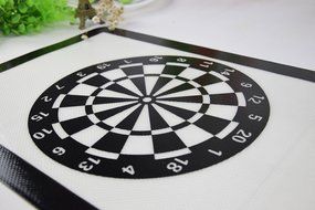 Homankit Silicone Baking Mat - Interesting Dartboard Design - 11 5/8" x 16 1/2" Reusable Non-Stick Liner for Macaron... N2