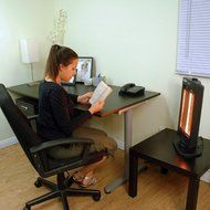 Soleus Air HR3-08-21 Two Oscillating Flat Panel Reflective Heaters with 2 Setting N3