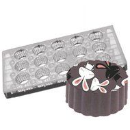 Fat Daddio&#039;s PCMM-03 15-Piece Round Fluted Chocolate and Candy Mold Tray Set