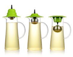 Hipo Design Height Adjustable Tea Ball Strainer- Foldable Silicone Q Cap alone as Coffee Dripper (orange) N4