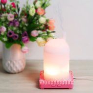 Ultrasonic Essential Oil Diffuser,Powstro 100ml Cute House Style Cool Mist Humidifier with RGB LED Night Light... N5