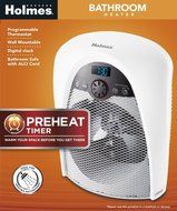 Holmes Digital Bathroom Heater Fan with Pre-Heat Timer and Max Heat Output, HFH436WGL-UM N2
