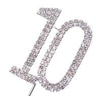 Cosmos &reg; Rhinestone Crystal Silver Number 70 Birthday 70th Anniversary Cake Topper