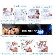 DINHAND Crystal Luminous humidifier Essential Oil Diffuser and Humidifier for Aromatherapy Quiet Sleep &amp; Office... N5