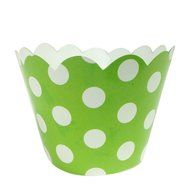 AllyDrew Standard Size Polka Dots Cupcake Wrappers (Set of 20), Orange N5