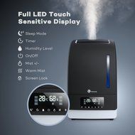 Warm &amp; Cool Mist Humidifier with LED Display, TaoTronics Ultrasonic Air Humidifers with 6L, Touch Sensitive LED... N7