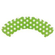 AllyDrew Standard Size Polka Dots Cupcake Wrappers (Set of 20), Orange N6