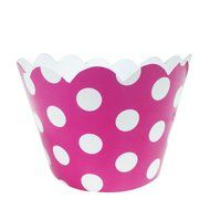 AllyDrew Standard Size Polka Dots Cupcake Wrappers (Set of 20), Orange N8