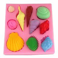 Beauty Clubs 3D Seashell Conch Shape Silicone Cake Mold Fondant Candy Tools N4