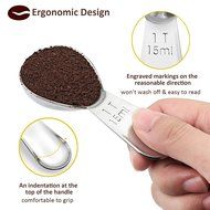 1Easylife Endurance 18/8 Stainless Steel Coffee Scoops Set, 2 Piece Ergonomic Measuring Spoons, 1 Tbsp &amp; 2 Tbsp... N2