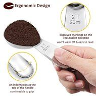 1Easylife Endurance 18/8 Stainless Steel Coffee Scoops Set, 2 Piece Ergonomic Measuring Spoons, 1 Tbsp &amp; 2 Tbsp... N3