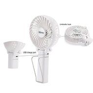 iEGrow Portable USB Mini Battery Fans with Umbrella Hanging and Metal Clip(Black) N15