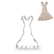Y&amp;XL&amp;H Sleeved Fishtail Wedding Dress/ Princess Gown Shape Cookie Cutters Fuirt Cut Moulds, Stainless Steel