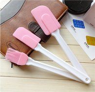SNW Pink Three-piece Silicone / Silicone Spatula / Silicone Brush Fondant Mold N2