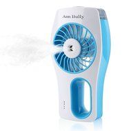 Ann Bully Portable Handheld USB Mini Misting Fan Cooling Humidifier 2000mAh Rechargeable Battery 40ml Water Tank...