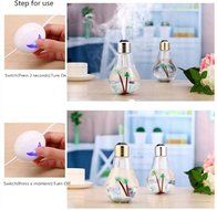 Maogo Bulb Shape Air Humidifier Dry Protect With Changing 7 Color LED Lights Electric Aromatherapy Essential Oil... N4