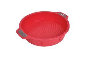Bakeware Silicone Round Pan, Gela Cake Molds For Baking, The Ideal Choice For Cakes And More - Roudn Pan Red N2