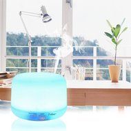 Aromatherapy Essential Oil Diffuser 7 colors - 300 ml Portable Ultrasonic Cool Mist Aroma Humidifier with Changing... N4