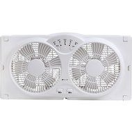 Avalon Twin Window Fan with 9 Inch Blades, High Velocity Reversible AirFlow Fan, LED Indicator Lights Adjustable...