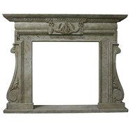 Brown Polished Travertine Fireplace Surround FPS-09
