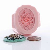 Rose Cameo Silicone Mold Food Safe Fondant, Chocolate, Candy, Resin, Polymer Clay, Jewelry, Craft Mold N2