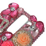 Spritech(TM) Bling Clear Phone Case For LG spirit h440 C70/LG Escape 2/LG Logos/LG Spirit 4G LTE,3D Handmade Rose... N41