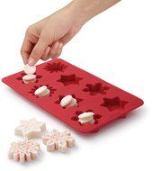 Wilton 2115-0177 Silicone Snowflake Bark Mold, Red