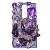 Spritech(TM) Bling Clear Phone Case For LG spirit h440 C70/LG Escape 2/LG Logos/LG Spirit 4G LTE,3D Handmade Rose... N44