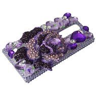 Spritech(TM) Bling Clear Phone Case For LG spirit h440 C70/LG Escape 2/LG Logos/LG Spirit 4G LTE,3D Handmade Rose... N46