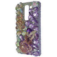 Spritech(TM) Bling Clear Phone Case For LG spirit h440 C70/LG Escape 2/LG Logos/LG Spirit 4G LTE,3D Handmade Rose... N47