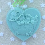 Sher Heart Bear Handmode Soap Mold Fondant Cake Chocolate Silicone Mold, Decoration Tools Bakeware