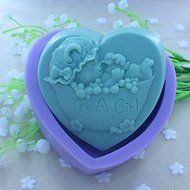 Sher Heart Bear Handmode Soap Mold Fondant Cake Chocolate Silicone Mold, Decoration Tools Bakeware N2