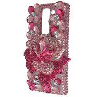 Spritech(TM) Bling Clear Phone Case For LG spirit h440 C70/LG Escape 2/LG Logos/LG Spirit 4G LTE,3D Handmade Rose... N50