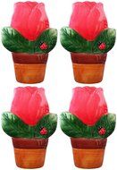 AD Trend "Italian Style" 27701 Radiators Humidifier, Ceramic, Red Tulip Flower Pot Shape (Pack of 4)