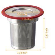 Infused Tea Basket | Food Grade Nontoxic Stainless Steel Loose-Leaf Tea Infuser Steeper Filter Strainer with Fine... N2