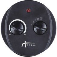 Alera Durable, Efficient,, Oscillating Mini Tower Ceramic Powerful Heater, 7 3/8"W x 7 3/8"D x 17 3/8"H, Black N2
