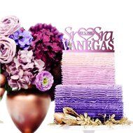 Sugar Yeti Made In USA Personalized Wedding Cake Topper Sr Heart Sra With Date #55 Gold Mirror N2