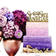 Sugar Yeti Made In USA Personalized Wedding Cake Topper Sr Heart Sra With Date #55 Gold Mirror N3