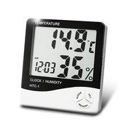Digital LCD Thermometer Hygrometer Temperature Humidity Meter Gauge Clock Alarm N5