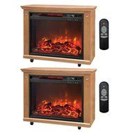 (2) Lifesmart 3 Element Electric Infrared Fireplace Heaters N3
