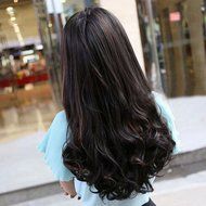 Spritech(TM) New Stylish Light Brown Fluffy Realistic Half Head Wig Long Wavy Curly Hair Wig Fiber Synthetic Women... N2
