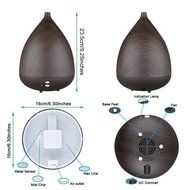 Aphser Essential Oil Diffuser Wood Grain 300ML Cool Mist Ultrasonic Humidifier Aromatherapy Personal Diffusion...