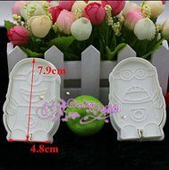 Anyana 2pcs set Minions Plastic Plunger And Cookie Cutter Cake Mould Tool Kitchen Tool Sugar Paste Baking Mould... N2