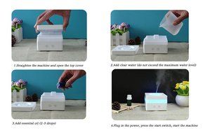 SUNCO Ultrasonic Essential Oil Diffuser - Humidifier with colorful LED Lights, Compact Size, Silent Operation... N3
