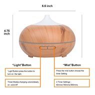 Mijoyee 300ml Aroma Essential Oil Diffuser with 7 Color shades, Ultrasonic Cool Mist Humidifier, For Home, Office... N10