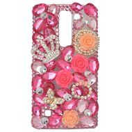 Spritech(TM) Bling Clear Phone Case For LG spirit h440 C70/LG Escape 2/LG Logos/LG Spirit 4G LTE,3D Handmade Rose... N52